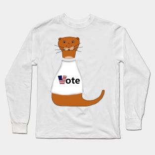 Oliver The Otter Says Vote! Long Sleeve T-Shirt